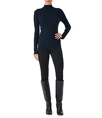 Trina Turk Hempstead Ribbed Knit Turtleneck Long Sleeve Sweater