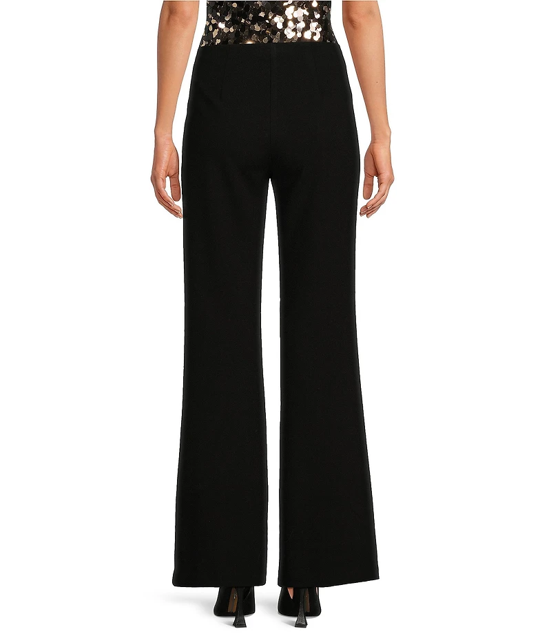 Trina Turk Lancelot Luxe Drape Suiting Flat Front Bootcut Pants