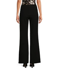 Trina Turk Lancelot Luxe Drape Suiting Flat Front Bootcut Pants