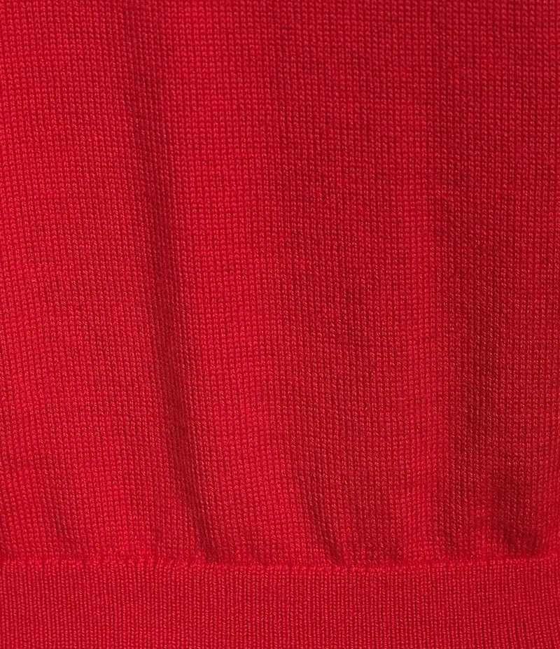 Trina Turk Mali Wool Knit Mock Neck Elbow Sleeve Sweater