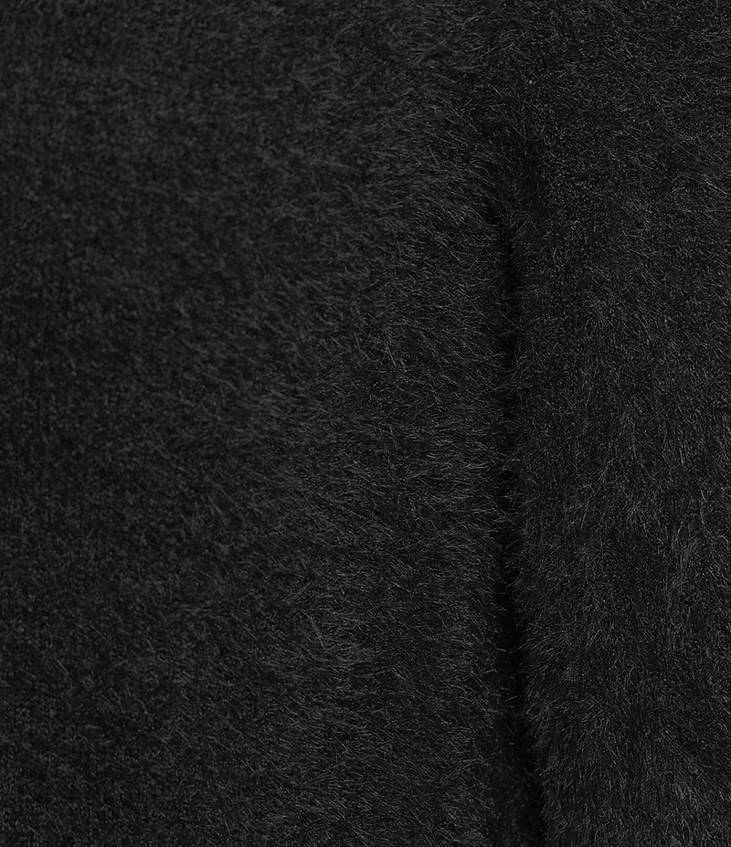 Trina Turk Maliah Fuzzy Knit Round Neck Elbow Sleeve Top
