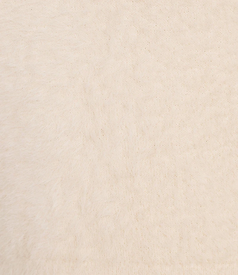 Trina Turk Maliah Fuzzy Knit Round Neck Elbow Sleeve Top