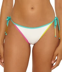Trina Turk Maori Texture Rib Tie Side Hipster Swim Bottom