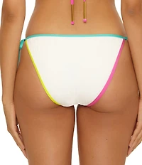 Trina Turk Maori Texture Rib Tie Side Hipster Swim Bottom