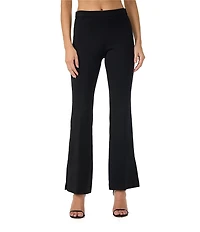 Trina Turk Mona Ponte Knit Mid-Rise Flare Leg Pants