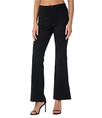 Trina Turk Mona Ponte Knit Mid-Rise Flare Leg Pants