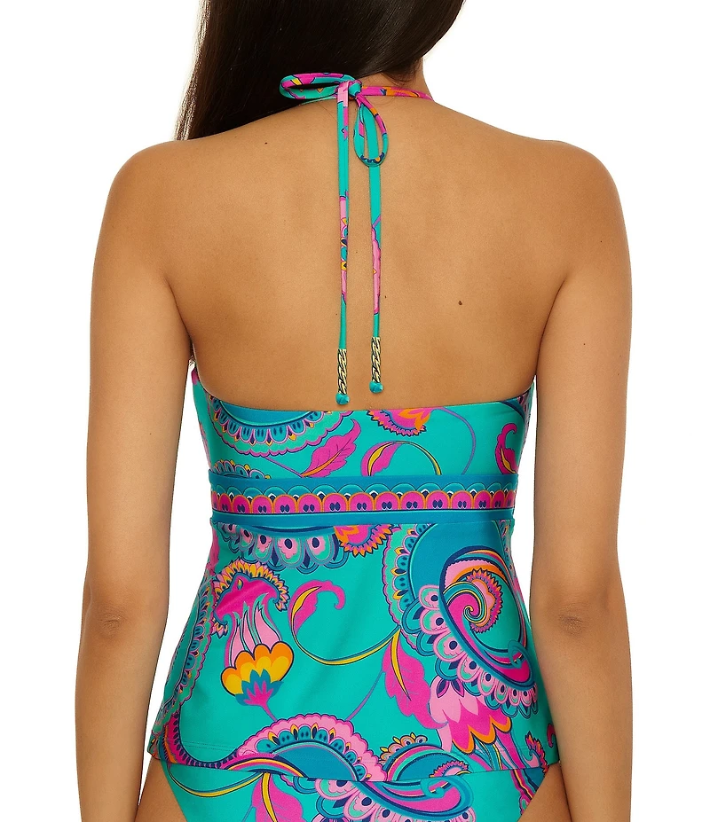 Trina Turk Mykonos Sweetheart Neck Halterkini Swim Top
