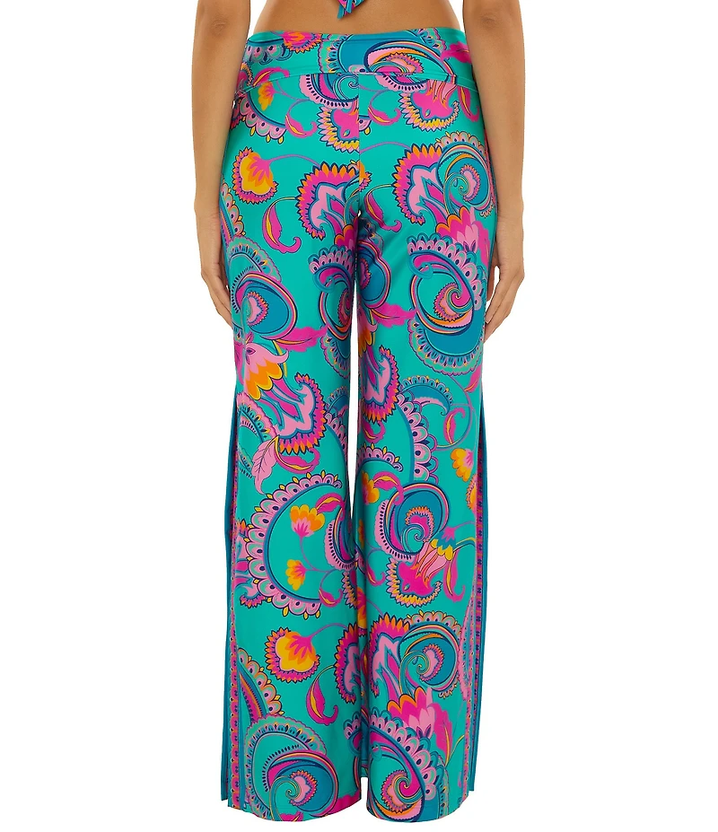 Trina Turk Mykonos Wide Leg Pull-On Swim Cover-Up Pants