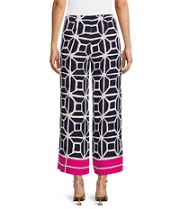 Trina Turk Orlett Printed Georgette Flat Front Cropped Coordinating Pants