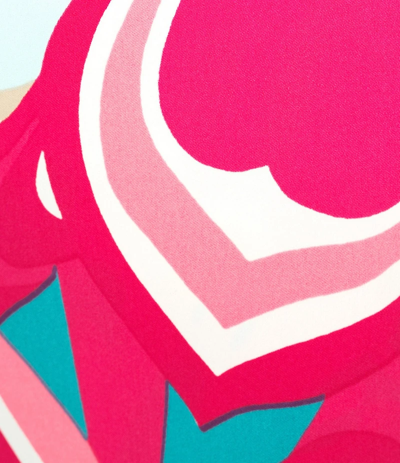 Trina Turk Pommes Abstract Double Georgette Printed High Rise Shorts