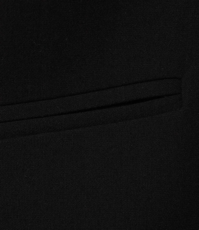 Trina Turk Ren Luxe Drape Suiting Notch Lapel Long Sleeve Cropped Blazer Jacket