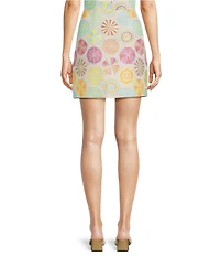 Trina Turk Rico Jacquard Umbrella Print High Rise Coordinating Pencil Skirt