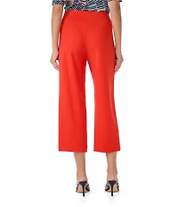 Trina Turk Santo Cozy Ponte Front Pleat Cropped Wide Leg Pants