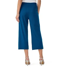 Trina Turk Santo Cozy Ponte Front Pleat Cropped Wide Leg Pants