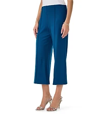 Trina Turk Santo Cozy Ponte Front Pleat Cropped Wide Leg Pants