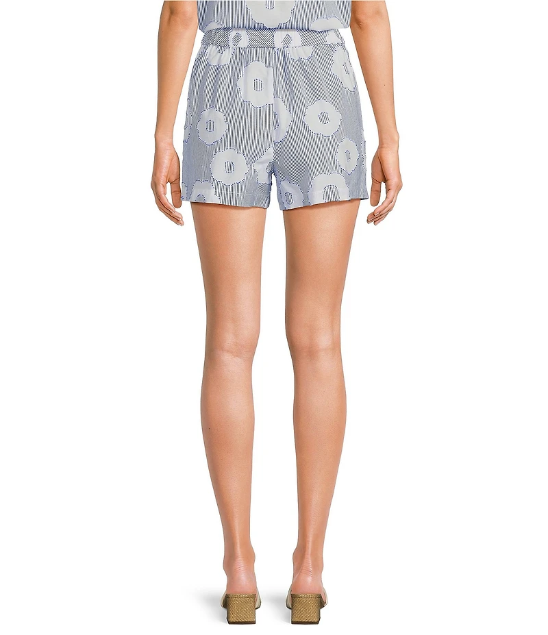 Trina Turk Soothe Cassis Cotton Floral Print Pull-On Coordinating Shorts