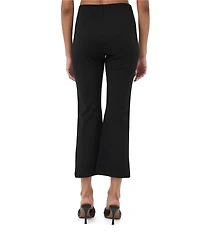 Trina Turk Sorrel Cozy Ponte High-Rise Kick Flare Cropped Pants