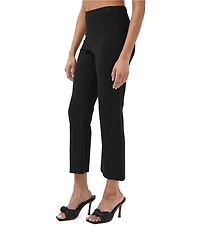 Trina Turk Sorrel Cozy Ponte High-Rise Kick Flare Cropped Pants