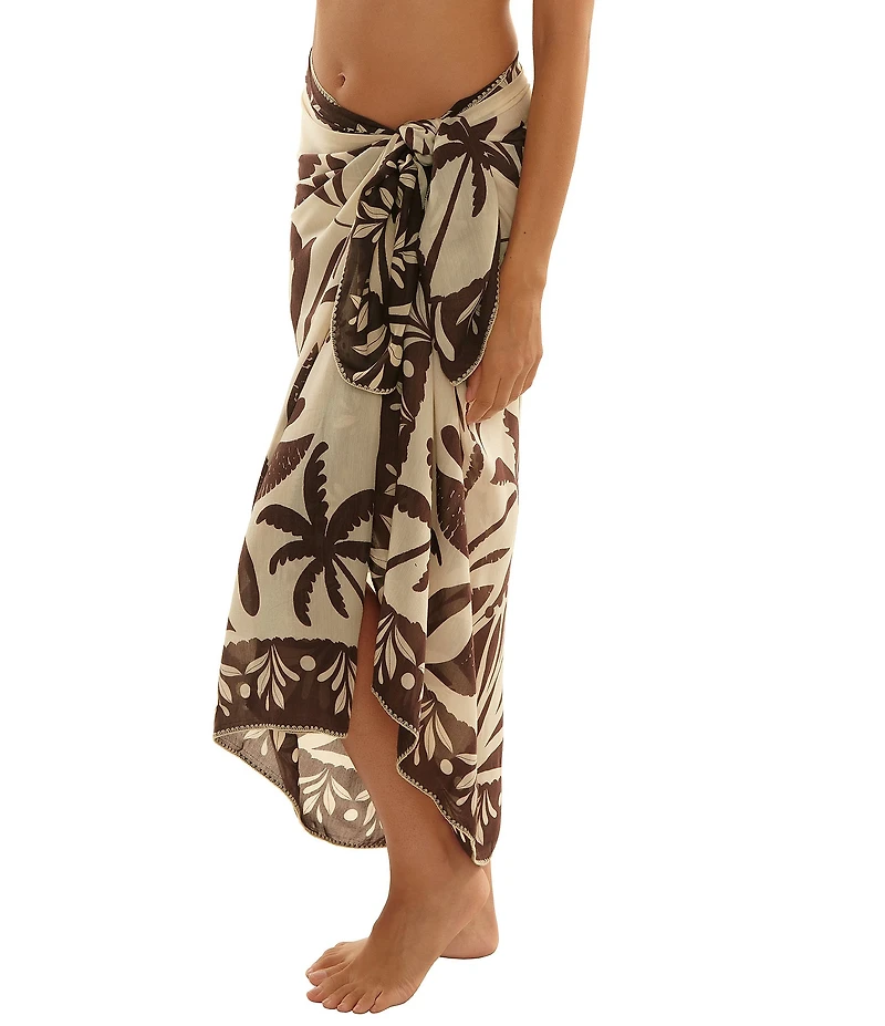 Trina Turk Syros Tie Front Pareo Swim Cover-Up
