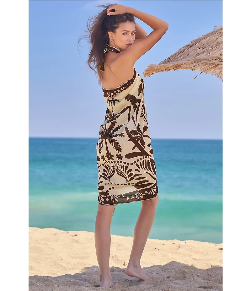 Trina Turk Syros Tie Front Pareo Swim Cover-Up