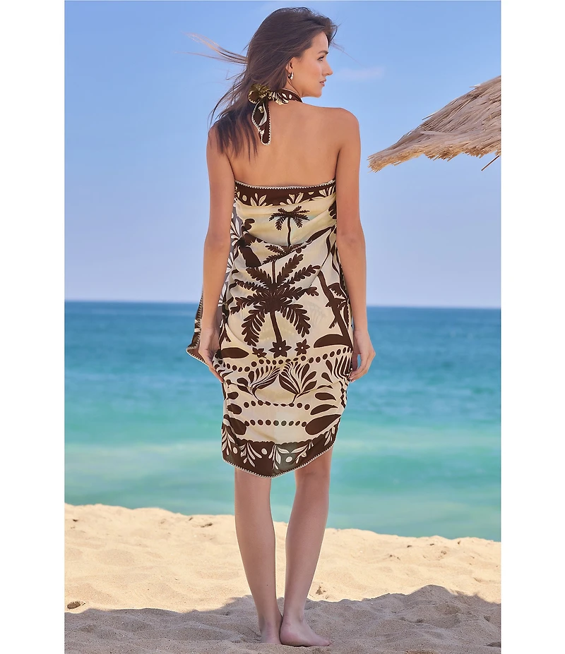 Trina Turk Syros Tie Front Pareo Swim Cover-Up