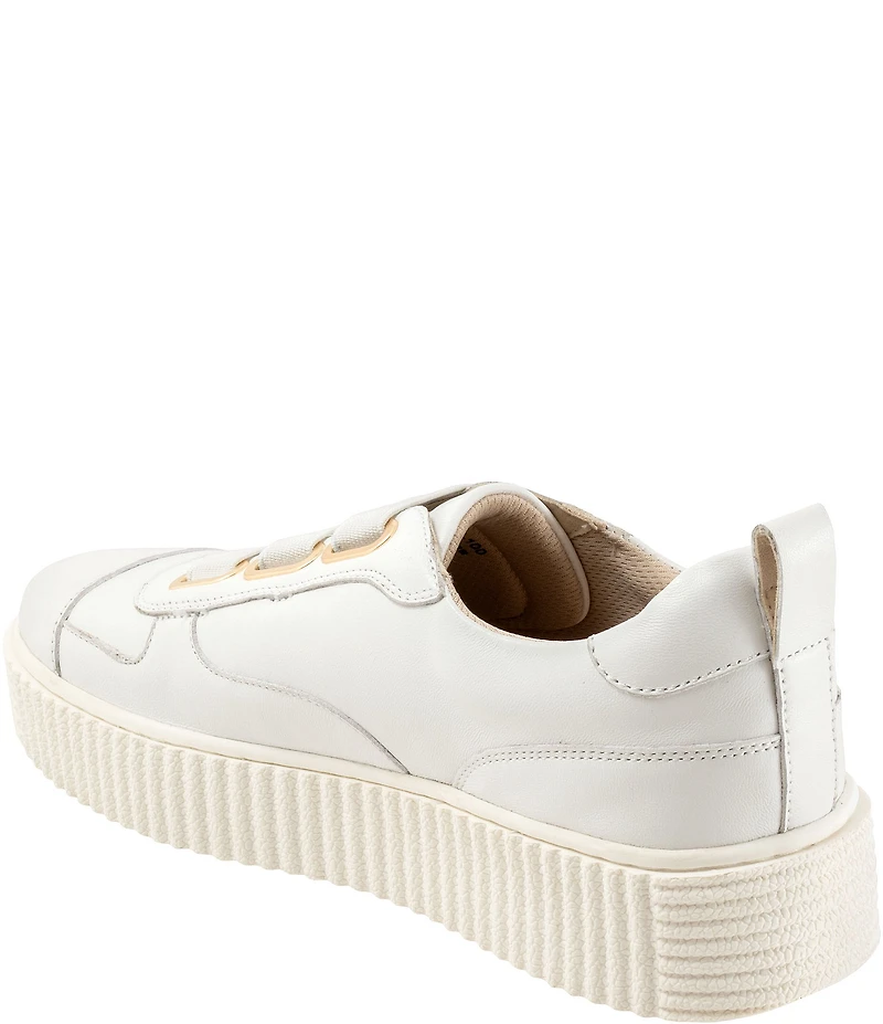 Trotters Bliss Leather Slip On Platform Sneakers