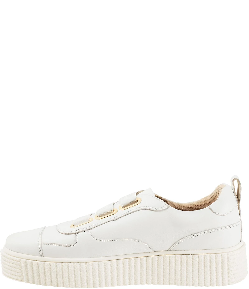 Trotters Bliss Leather Slip On Platform Sneakers