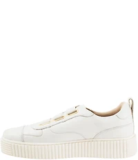Trotters Bliss Leather Slip On Platform Sneakers