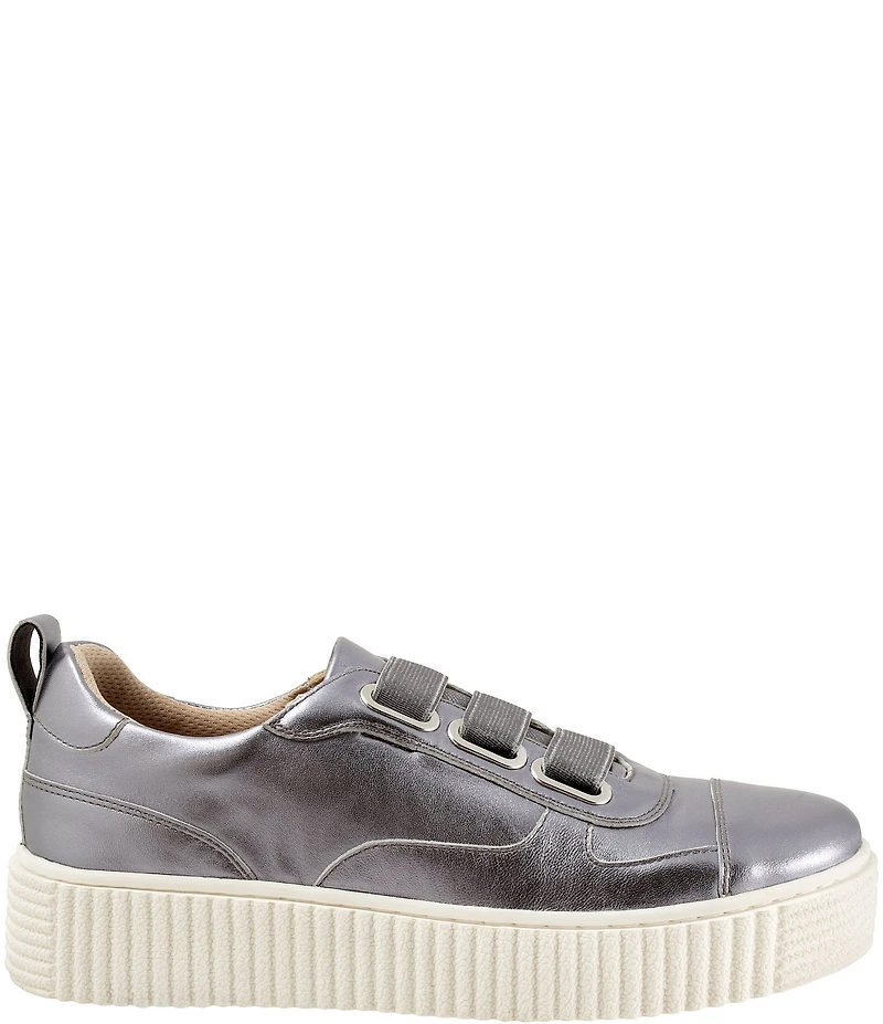 Trotters Bliss Leather Slip On Platform Sneakers