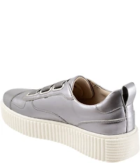Trotters Bliss Leather Slip On Platform Sneakers