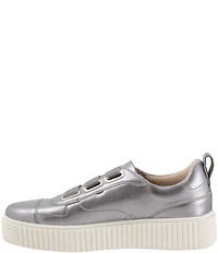 Trotters Bliss Leather Slip On Platform Sneakers