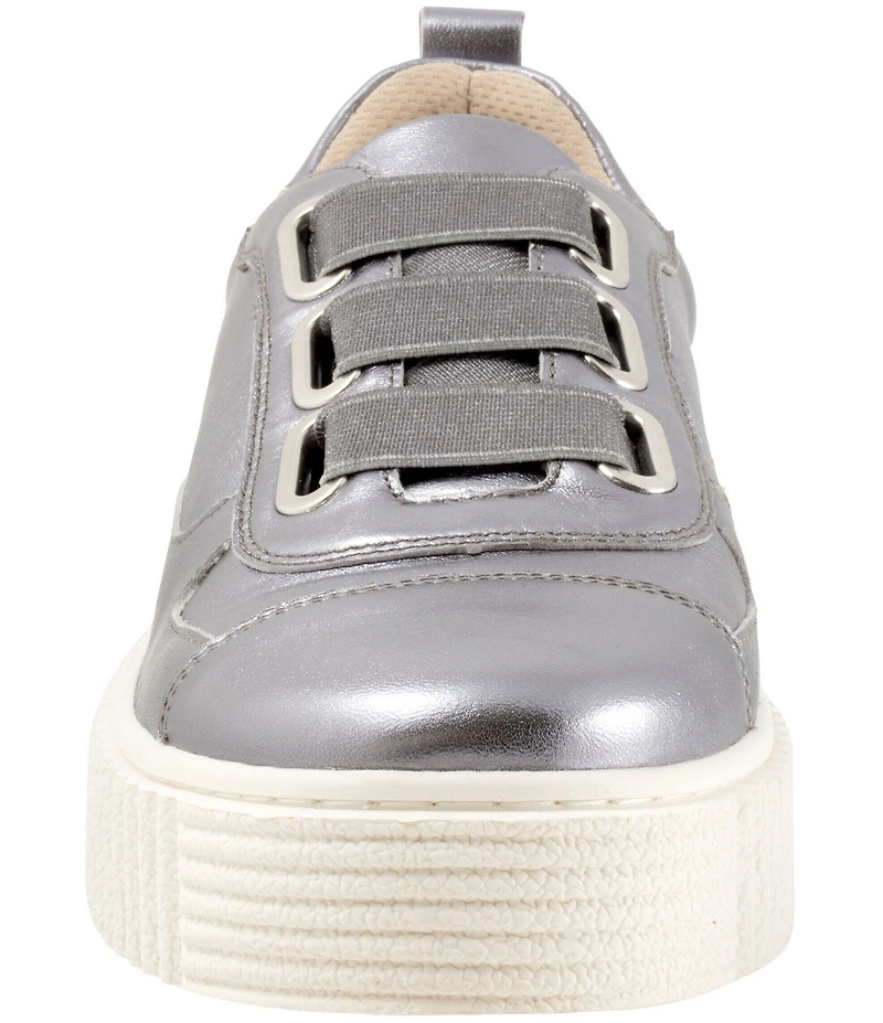 Trotters Bliss Leather Slip On Platform Sneakers