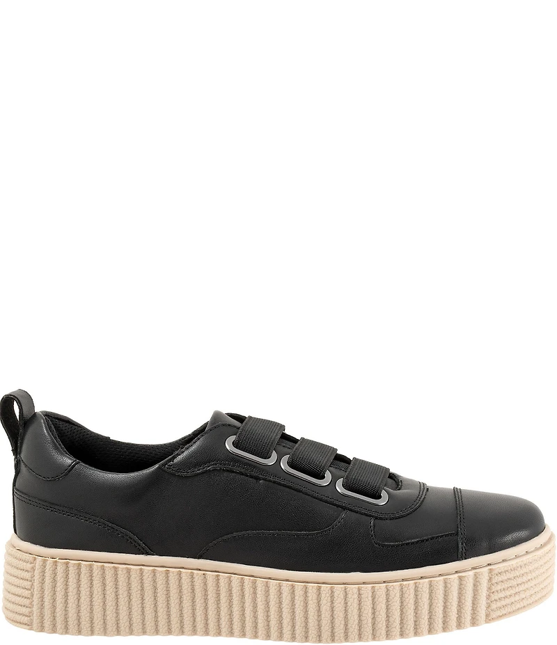 Trotters Bliss Leather Slip On Platform Sneakers