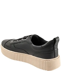 Trotters Bliss Leather Slip On Platform Sneakers