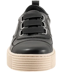 Trotters Bliss Leather Slip On Platform Sneakers