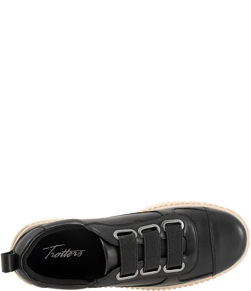 Trotters Bliss Leather Slip On Platform Sneakers
