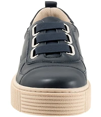 Trotters Bliss Leather Slip On Platform Sneakers