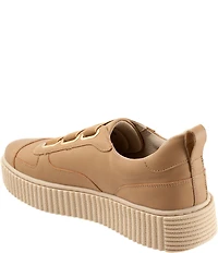 Trotters Bliss Leather Slip On Platform Sneakers