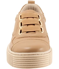 Trotters Bliss Leather Slip On Platform Sneakers