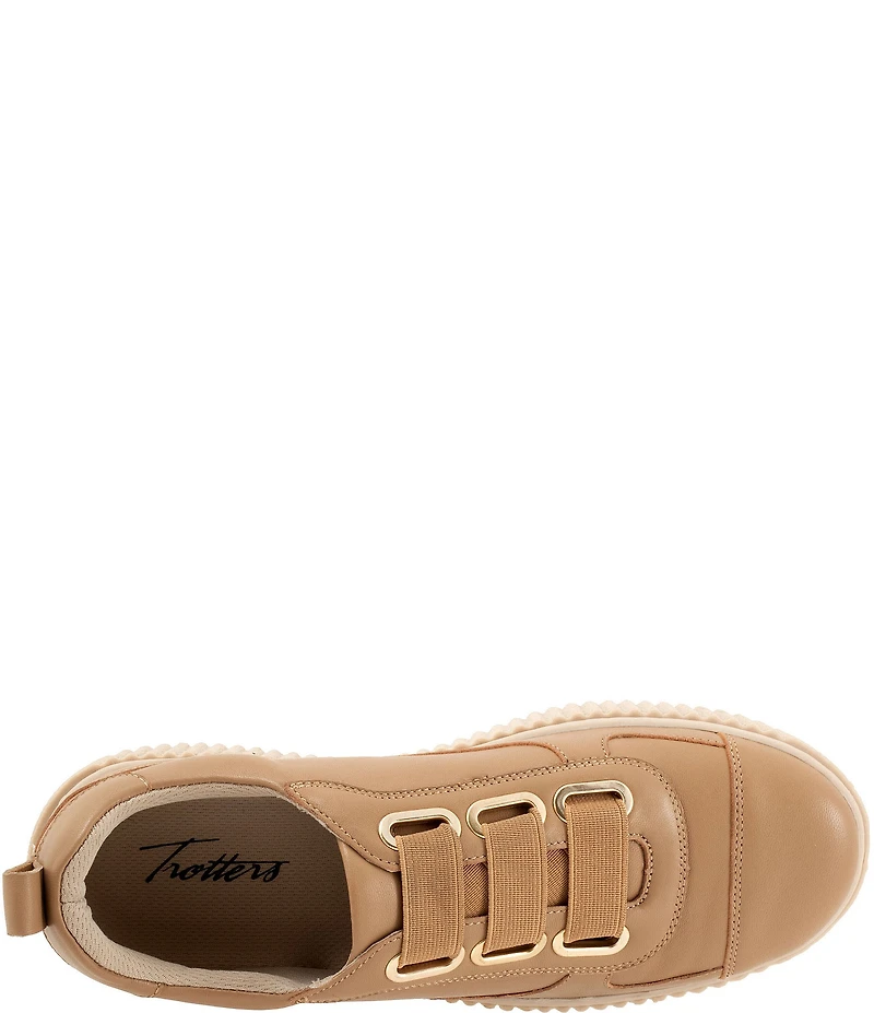 Trotters Bliss Leather Slip On Platform Sneakers