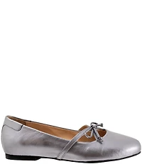Trotters Carissa Leather Bow Strap Ballerina Flats