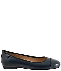 Trotters Clara Leather Patent Cap Toe Flats