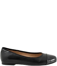 Trotters Clara Leather Patent Cap Toe Flats