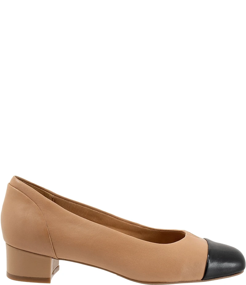 Trotters Daisy Leather Cap Toe Pumps