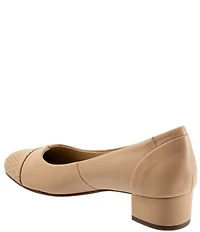 Trotters Daisy Leather Snake Print Cap Toe Pumps