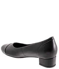 Trotters Daisy Leather Snake Print Cap Toe Pumps