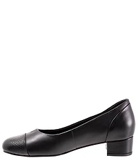 Trotters Daisy Leather Snake Print Cap Toe Pumps