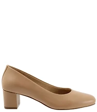 Trotters Daria Leather Block Heel Pumps