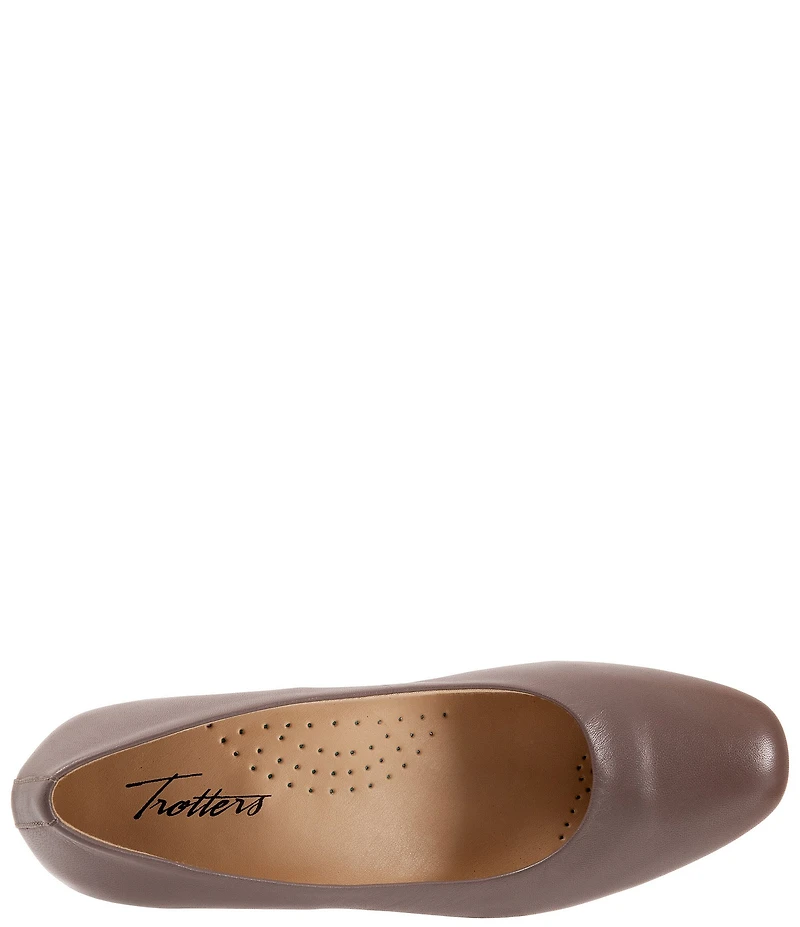 Trotters Daria Leather Block Heel Pumps