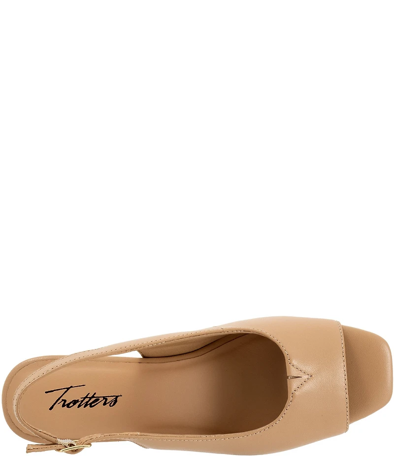 Trotters Dawn Leather Slingback Sandals